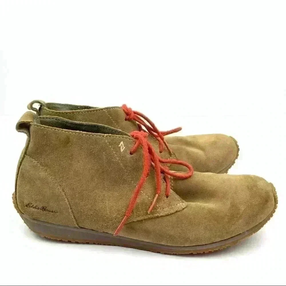 Eddie Bauer ankle booties size 7 37.5 tan suede